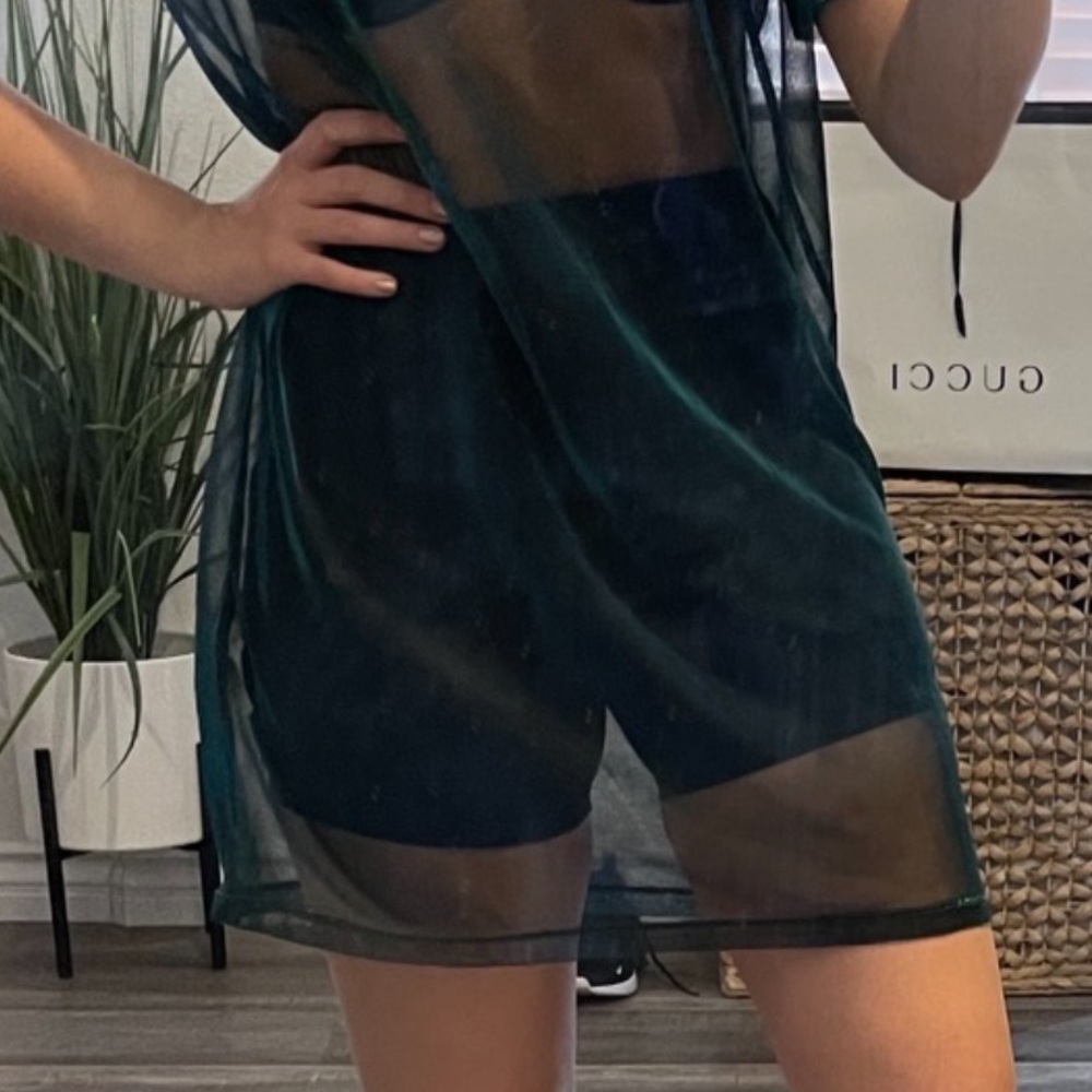 Green multicolor dress